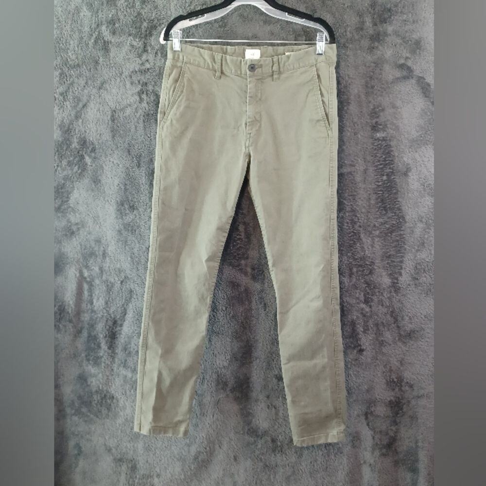 H & M Men's Olive Skinny Fit Stretch W 32 L 31